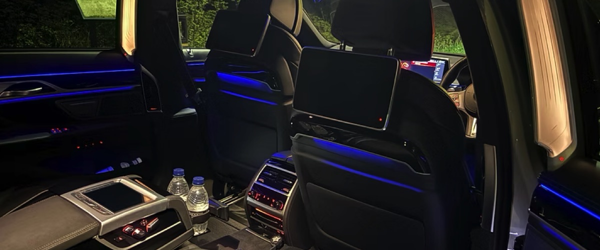 Executive Chauffeur Car Inside Rear